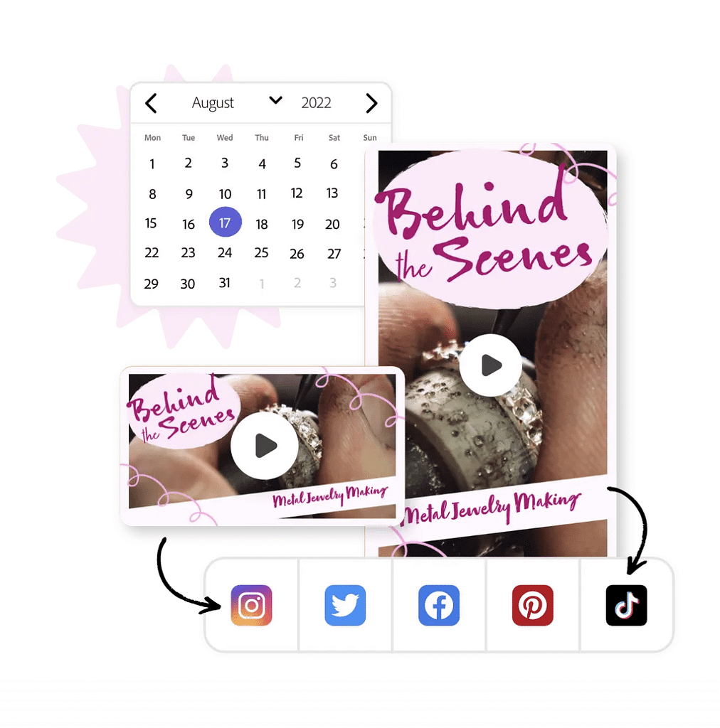 Adobe Express Schedule and Share to Social