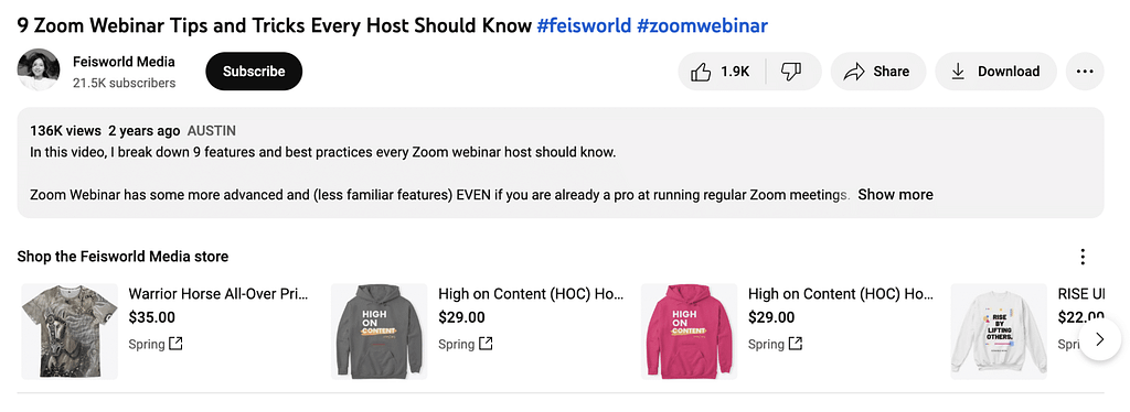 Sell merch on your YouTube channel (Guide to Monetize on YouTube 2023)