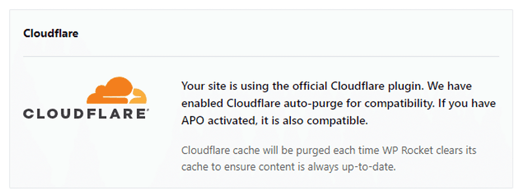 Cloudflare WP Rocket 3.14 integration