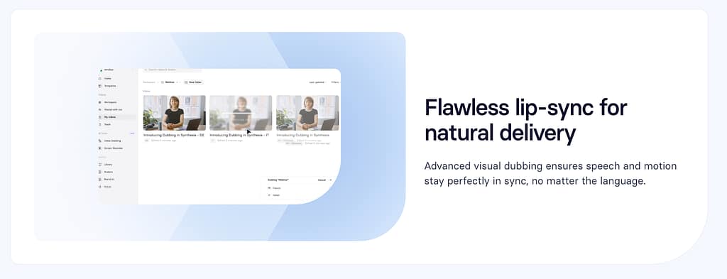 Why Synthesia is the best AI Video translation tool - Lip-sync