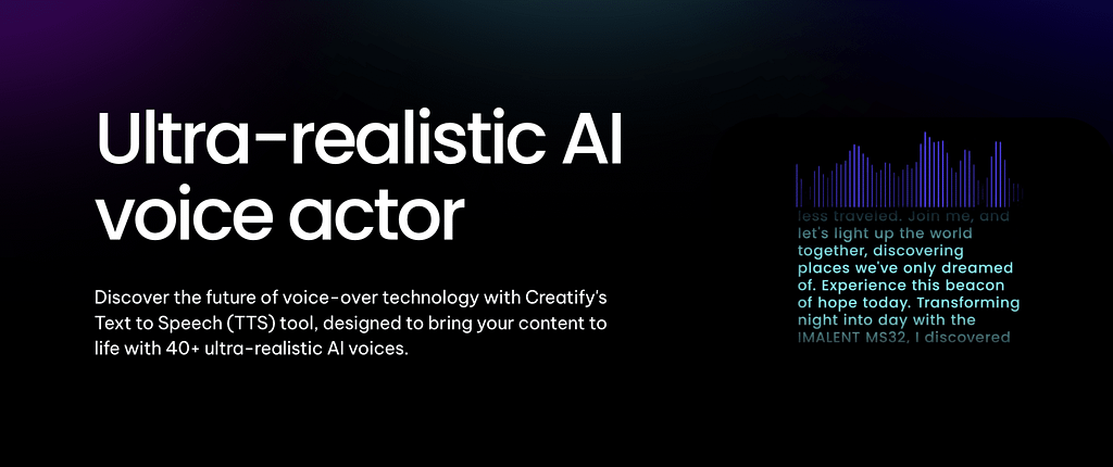 Creatify AI text to speech