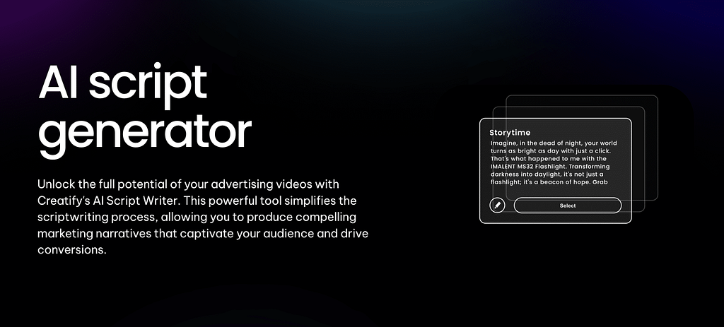 Creatify AI script writer