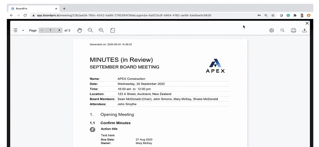 BoardPro Post-meeting tasks
