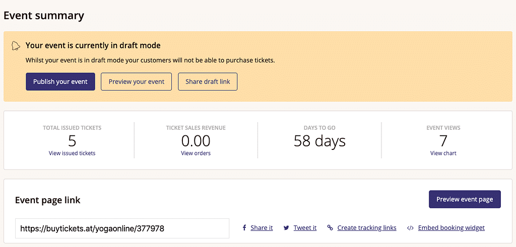 Ticket Tailor Dashboard (2023)