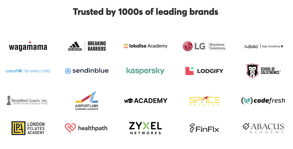 Learnworlds trusted brands