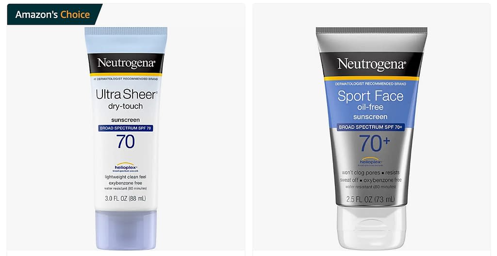 Neutrogena Ultra Sheer Dry-touch. One of the best skincare for swimming products