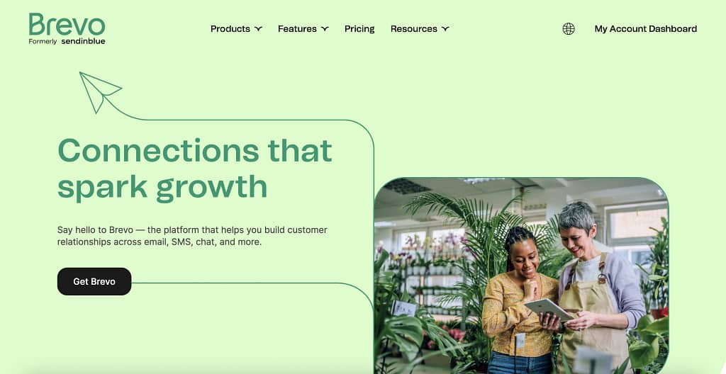 Brevo Home Page (2023)