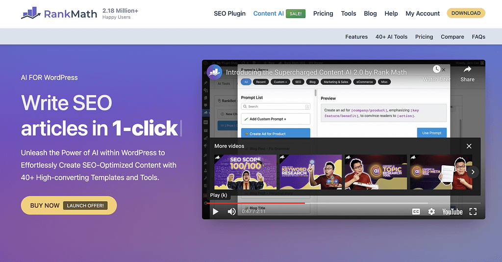 Rank Math Content AI. Best WordPress AI writer plugin (2023)