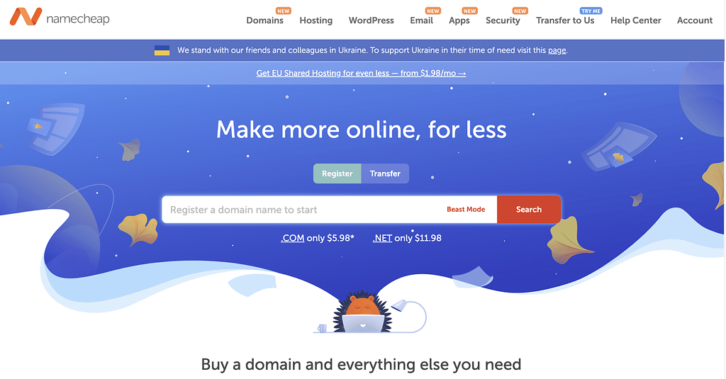 Namecheap: one of the best Google Domains alternatives in 2023