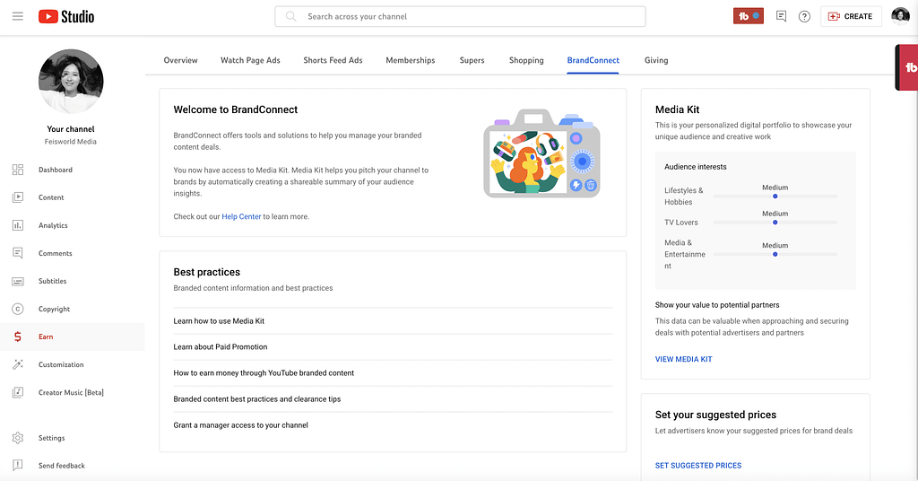 BrandConnect and YouTube