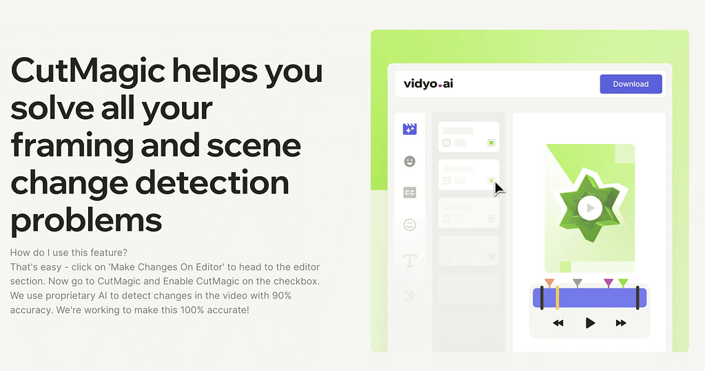 CutMagic feature in Vidyo.io