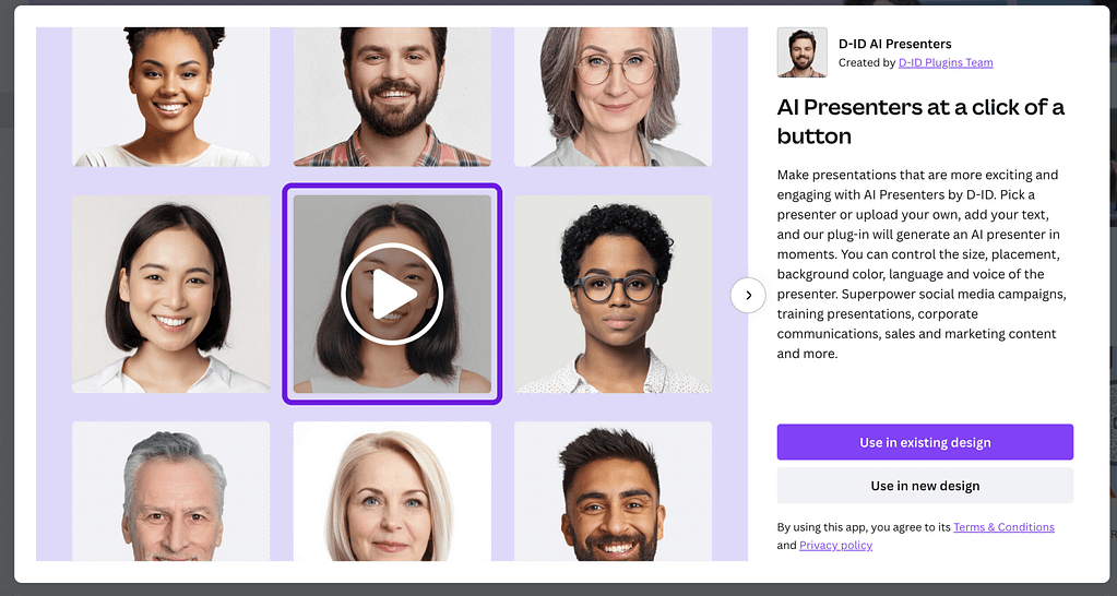 D-ID Canva Integration