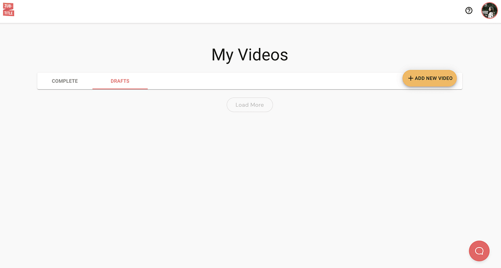 Zubtitle dashboard