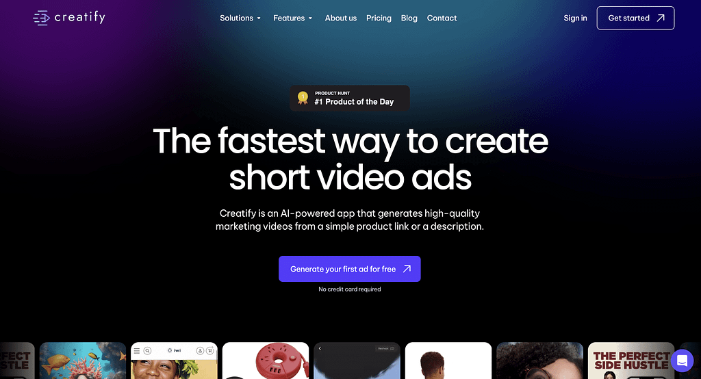 Creatify.ai: Create video ads with help of AI.