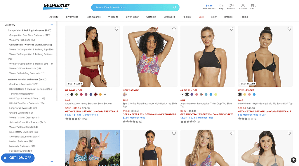 Swimoutlet 2-piece swimwear