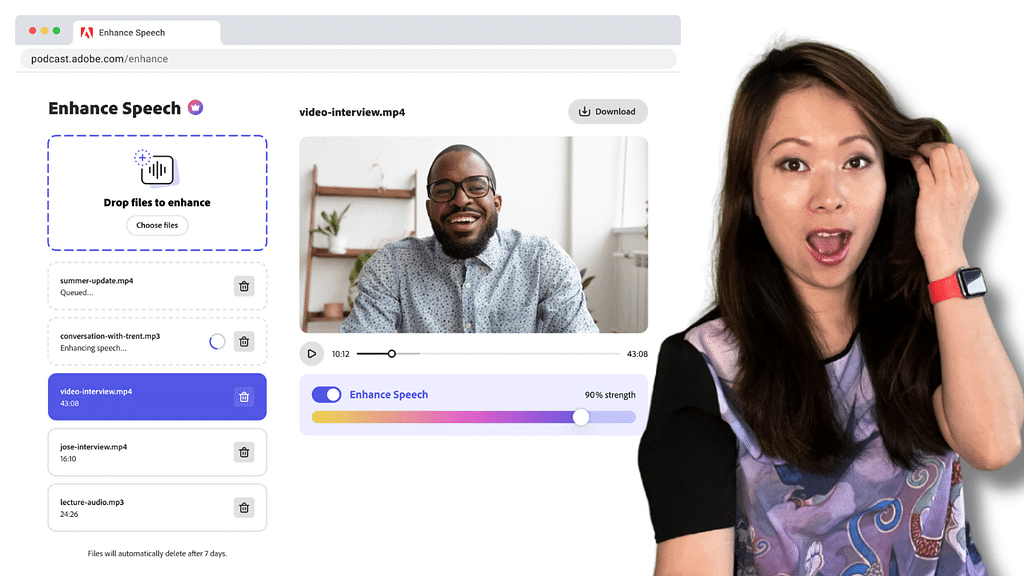Adobe Podcast Enhance Speech v2