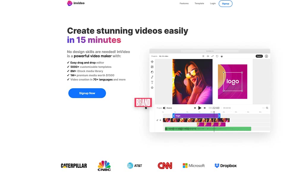 InVideo Landing Page