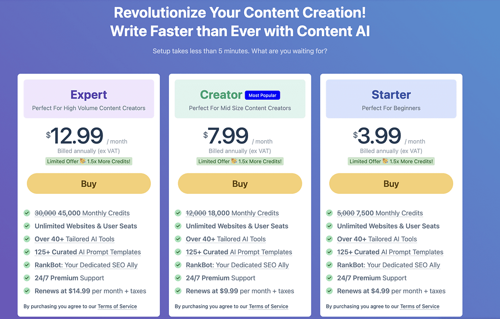 Rank Math Content AI Pricing (2023)