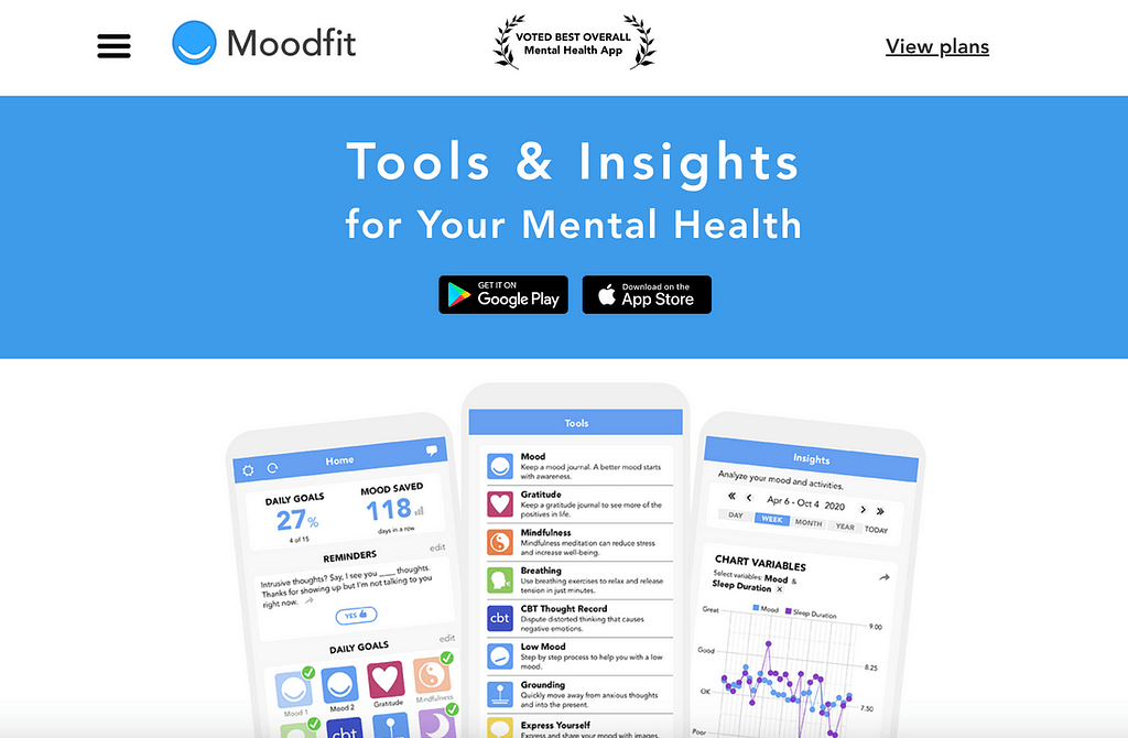 Moodfit Meditation App With AI (2023)