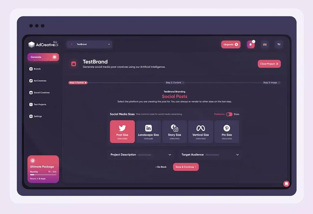 Adcreative.ai v3 Dark Mode