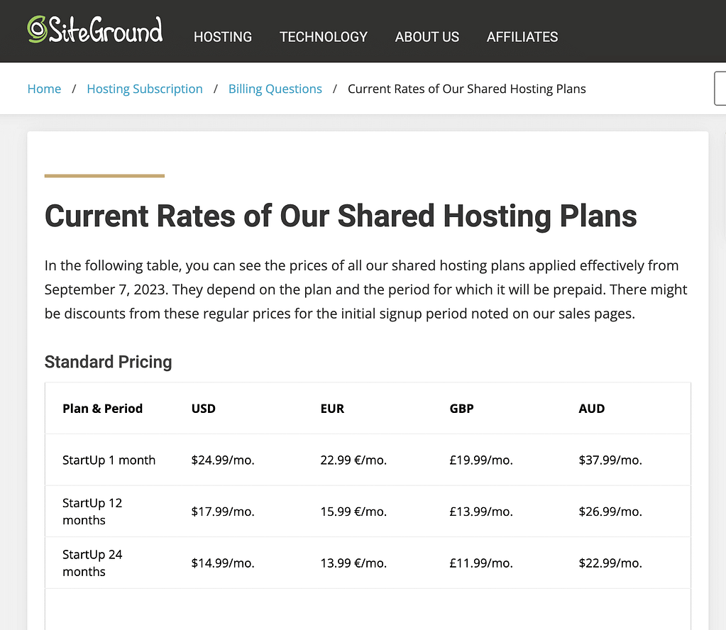 Siteground to WPX in 2024.