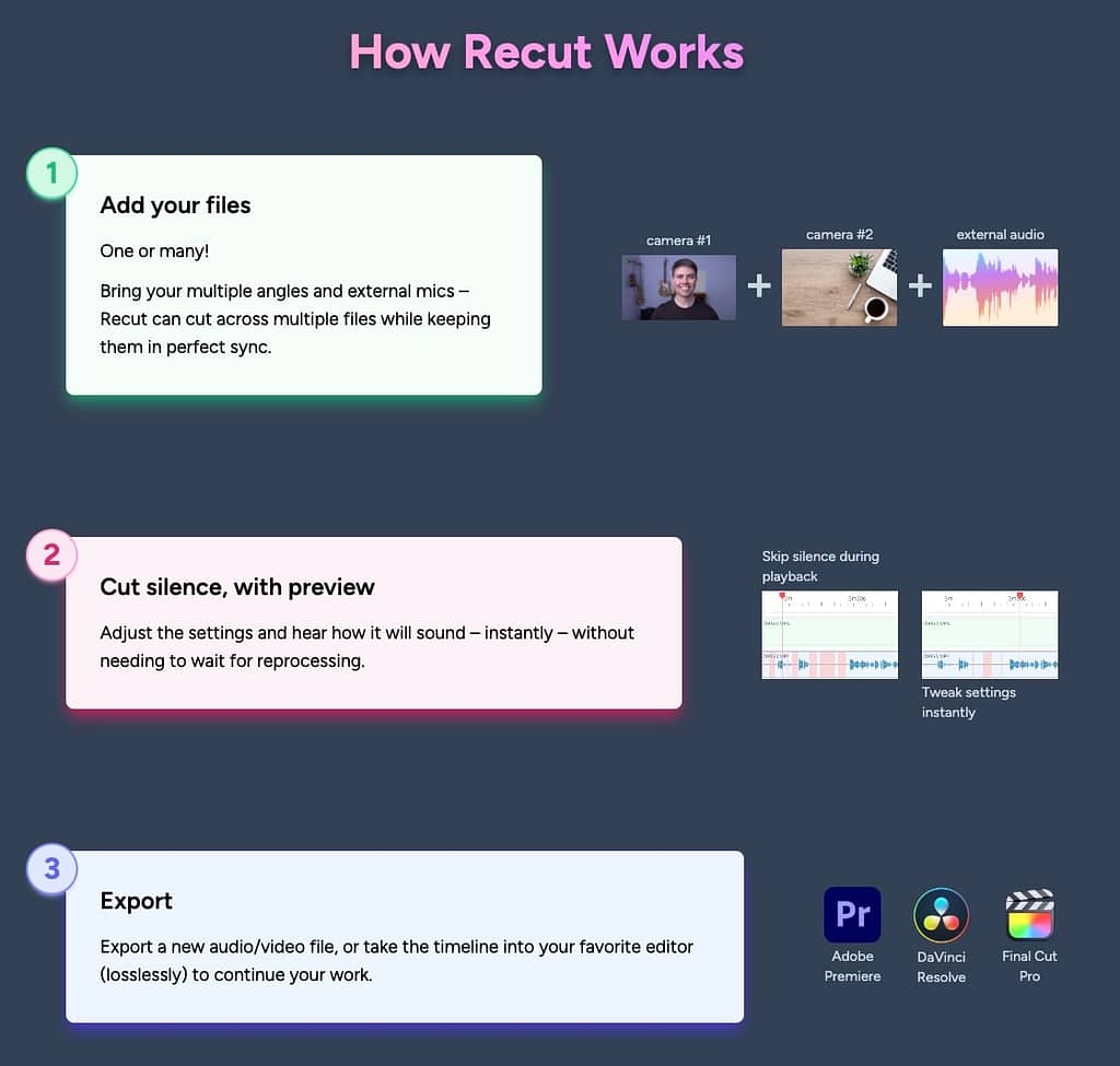 Recut: How to remove silence from videos automaticall (how do I use Recut)