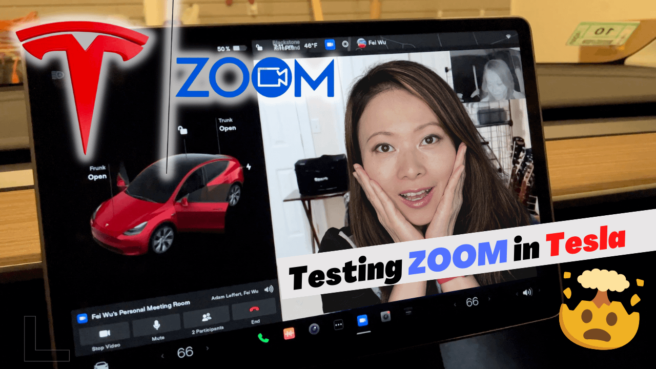 zoom video calls in your tesla
