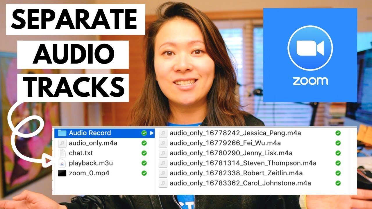 How to record separate audio tracks in zoom