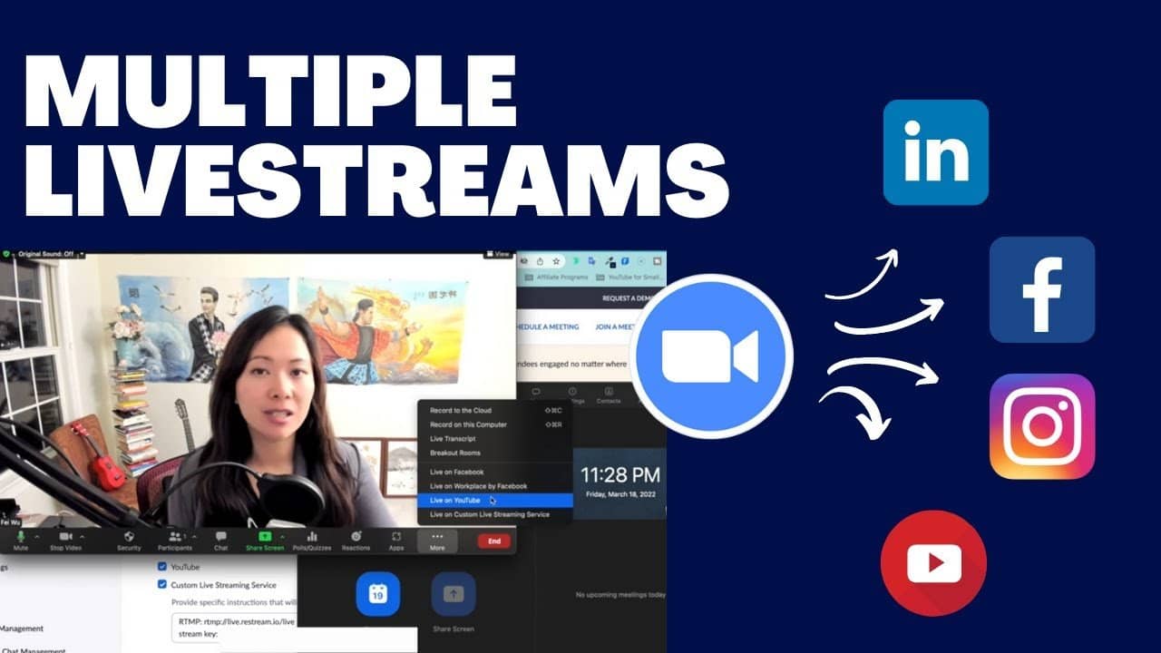 How to Stream to Multiple Platforms From Zoom Using Restream for Free!