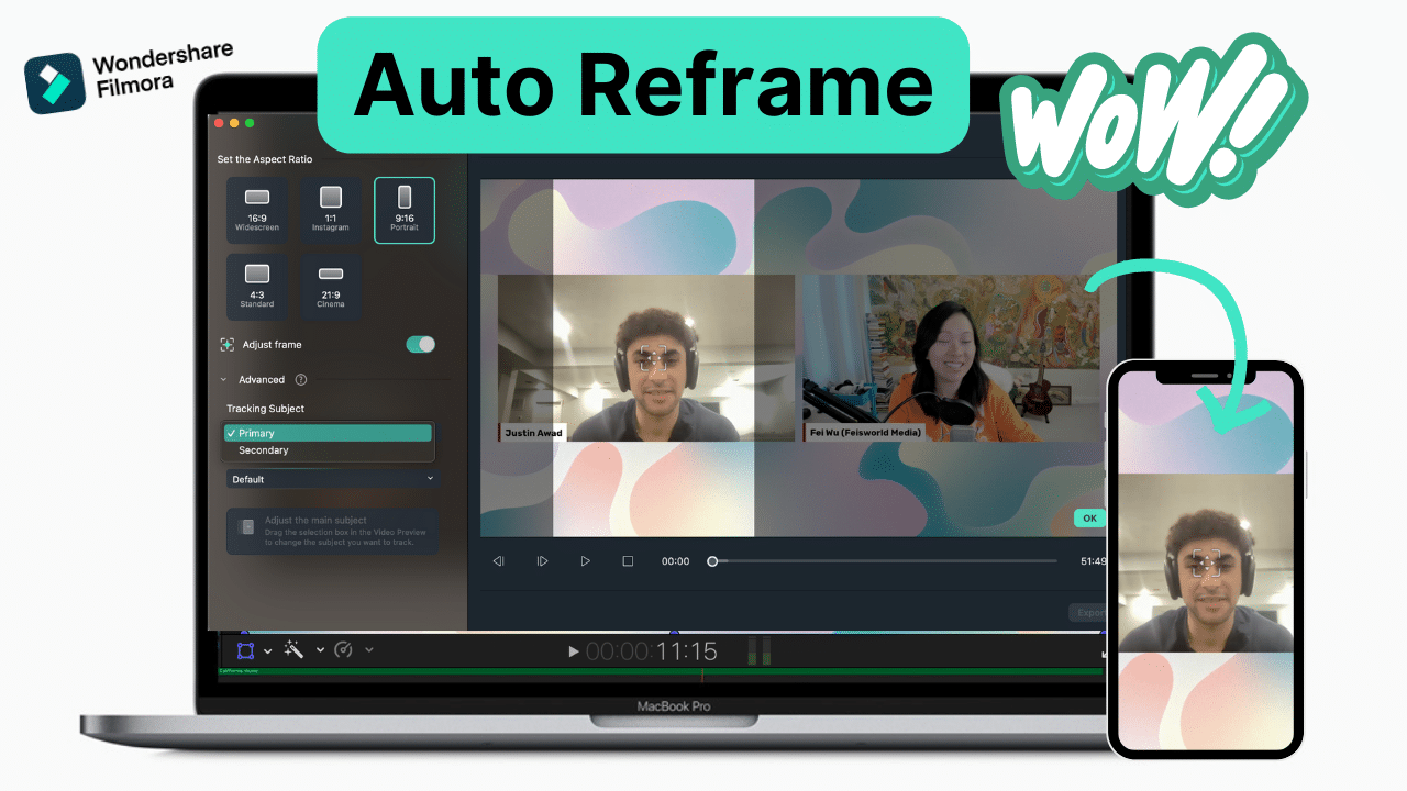 Filmora Auto Reframe