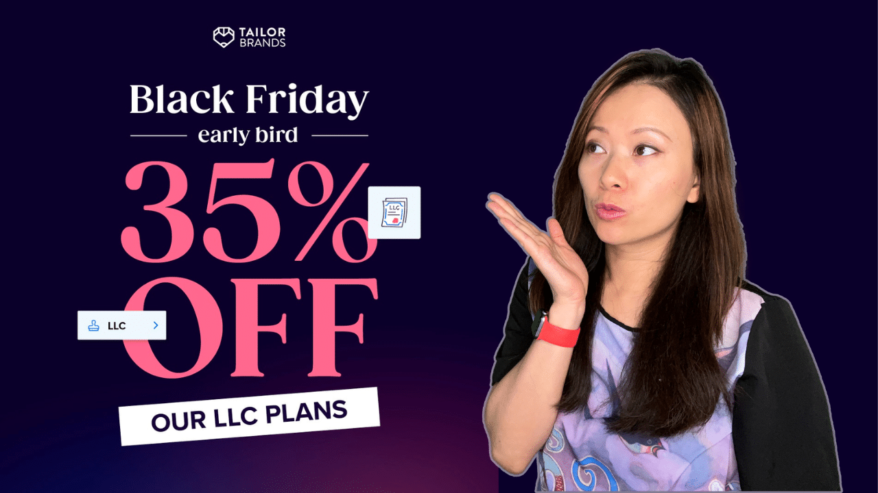 Tailor Brands Black Friday Sale