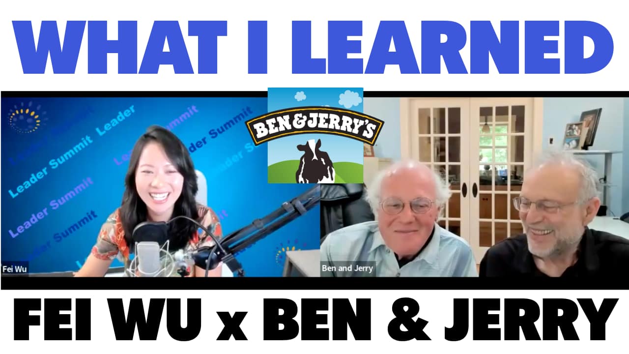 Fei Wu with Ben and Jerry (Founder of Ben and Jerry Ice Cream)