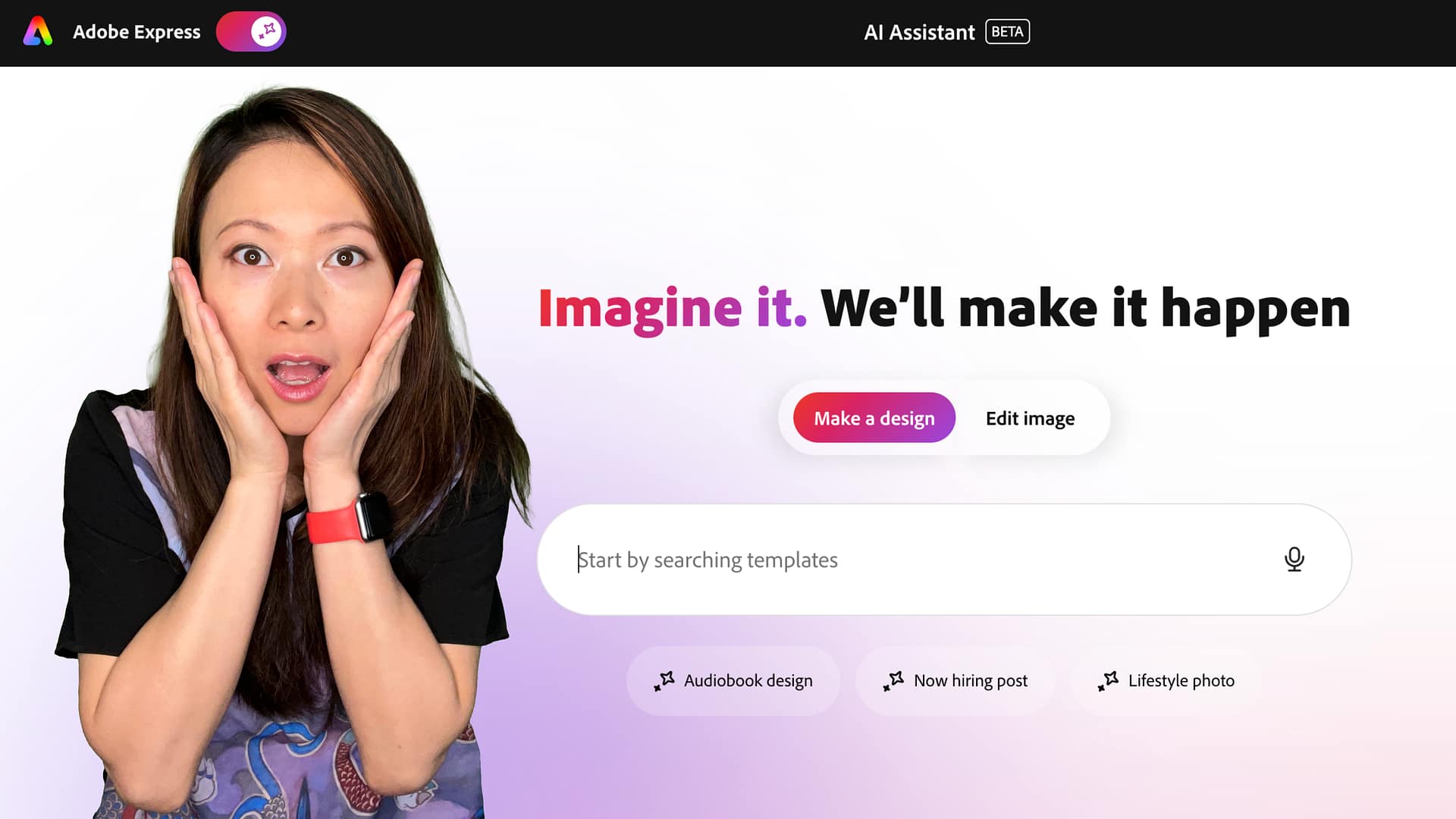 Adobe Express AI Assistant Beta