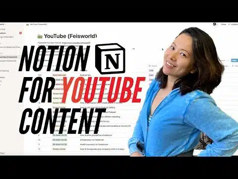 Notion for YouTube Content Creation (2023) – FREE template