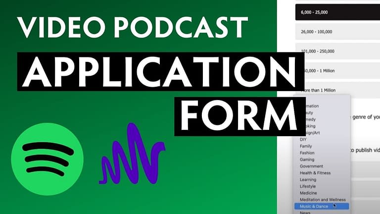 Anchor Video Podcast Application Form for Podcasters – WALKTHROUGH