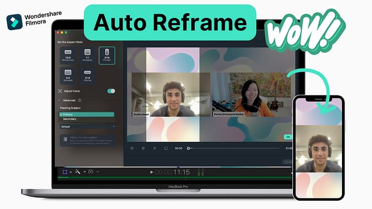 Filmora Auto Reframe: How to Edit Interviews for YouTube Shorts and Reels with AI (2023)