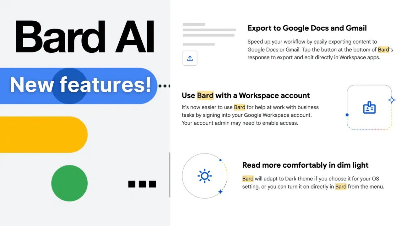 Google Bard New Features: Google Docs, Gmail, Workspace Automation, Multi-languages (May 2023)