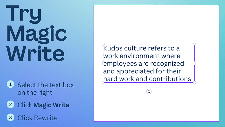 Canva Magic Studio - Magic Write