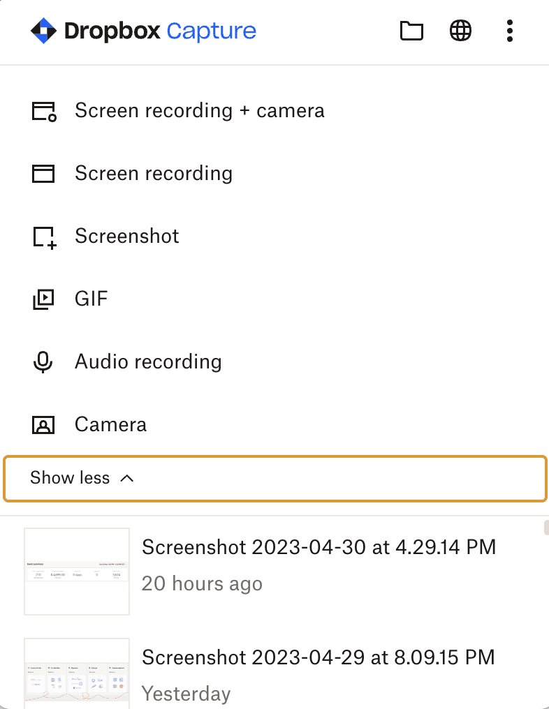 Dropbox Capture (Dropbox Capture vs. Loom)