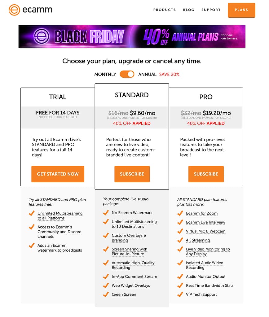 Ecamm Live Black Friday Sale 2025